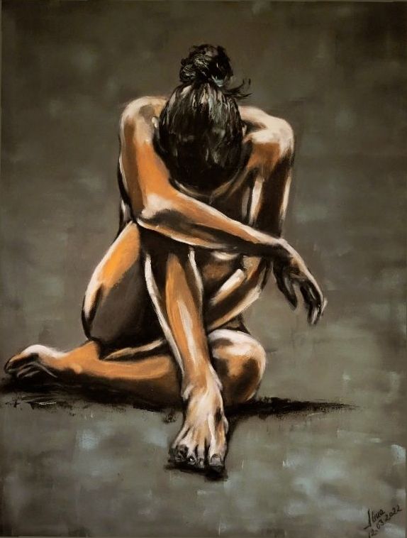 ArteDiAlina.com painting: Big girls cry